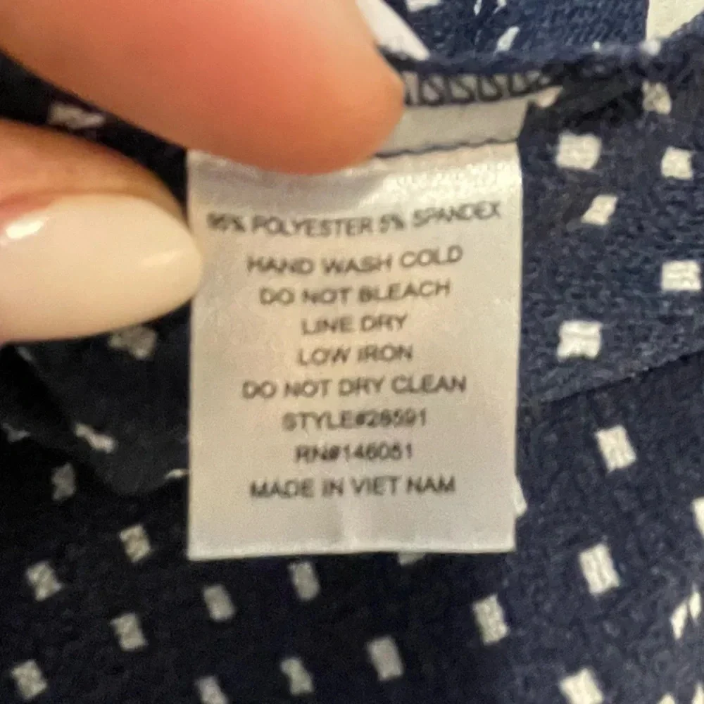 Monteau Navy Polka-dot Peplum Blouse - Picture 5 of 7